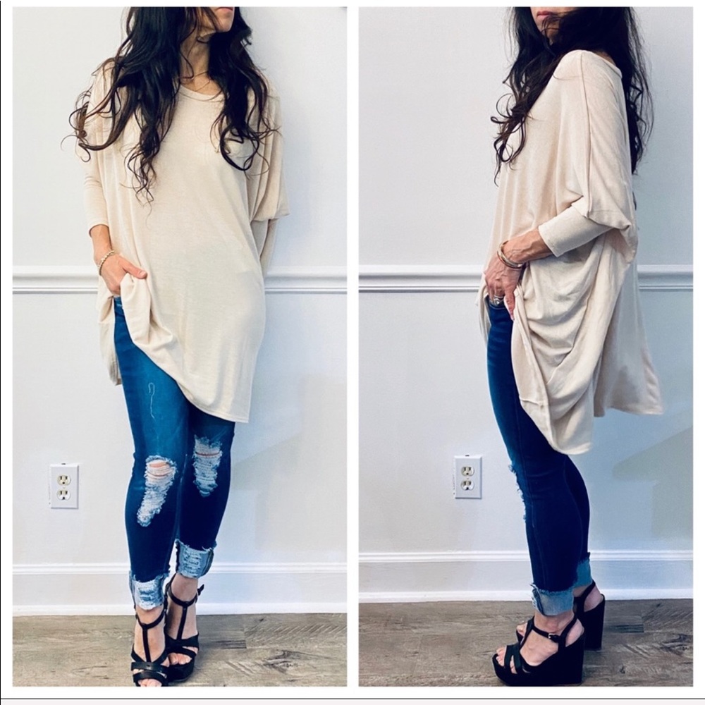 OVERSIZED LOOSE FIT CREAM KNIT SWEATER - Picture 9 of 9